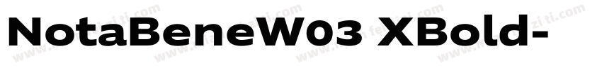 NotaBeneW03 XBold字体转换